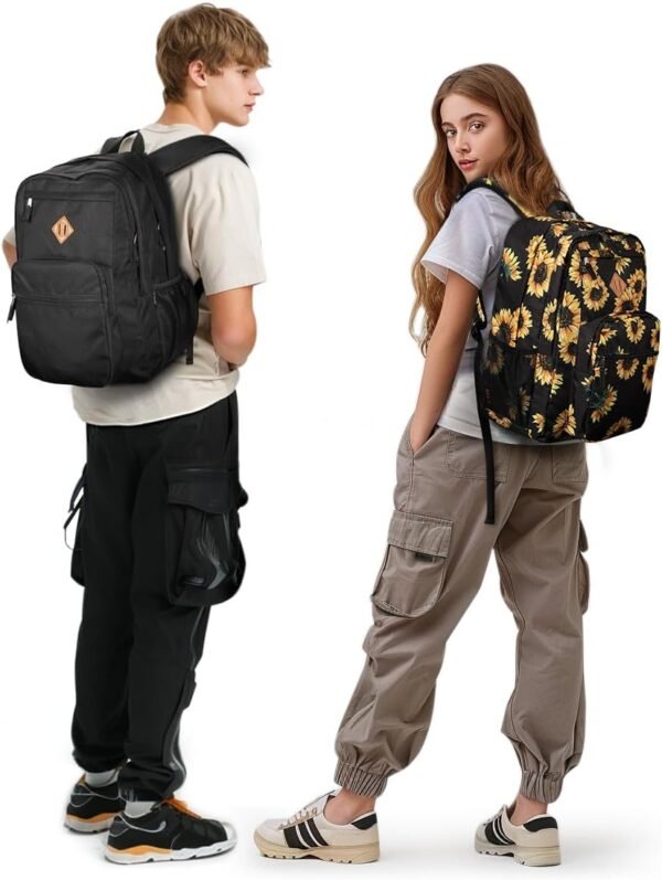 ZORFIN Sac à dos 26L pour l'école, l'université et les voyages : sac à dos résistant à l'eau avec 8 compartiments – Image 9