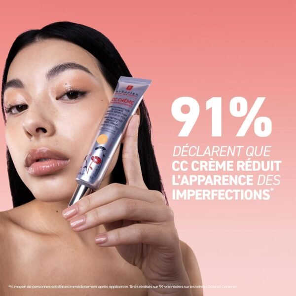 Erborian - CC Crème à la Centella Asiatica - Maquillage et Soin Illuminateur de Teint Haute Définition pour Visage - Protection Solaire SPF 25 - Soin Cosmétique Coréen - Doré 15 ml – Image 6