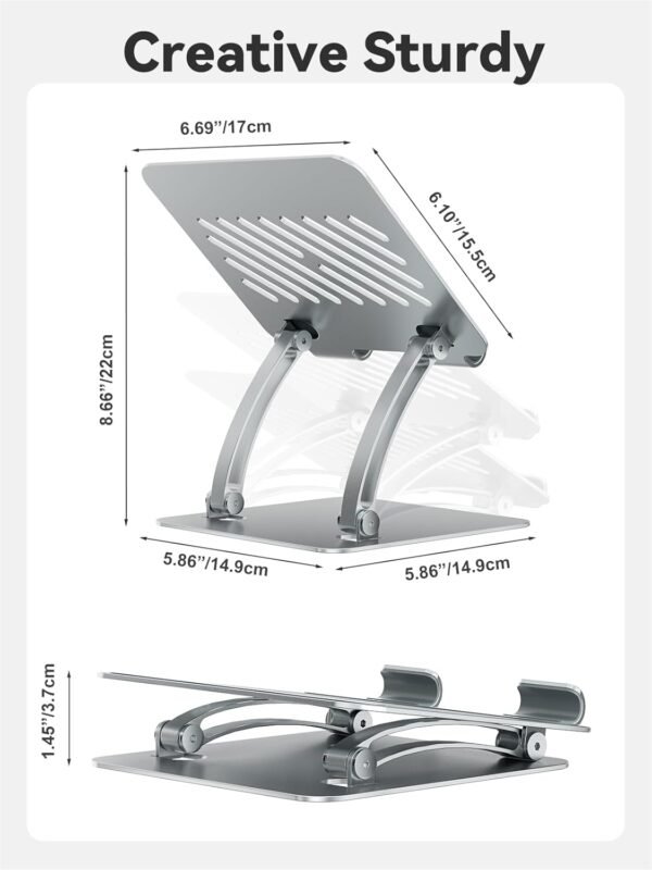 Tounee Support pour Tablette Surface Pro - Compatible avec tablettes et Smartphones de 4,0 à 16.5 Pouces - Argenté – Image 6