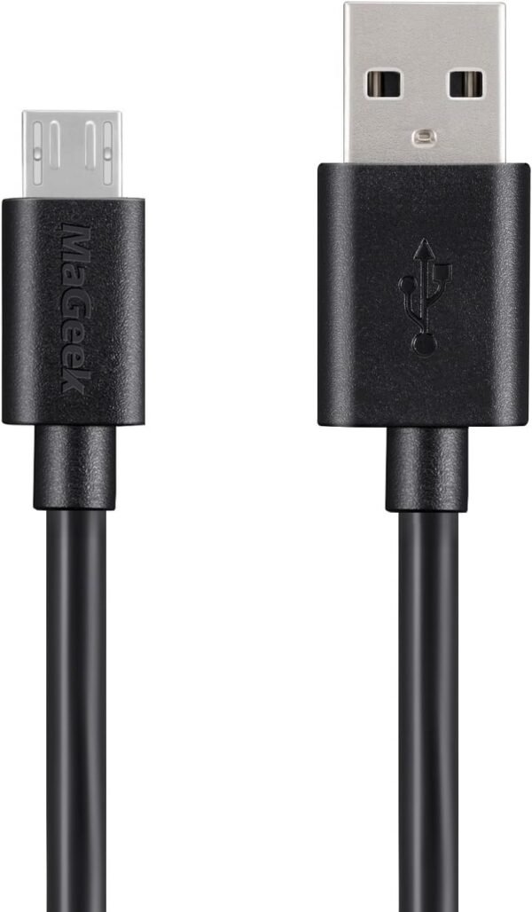 MaGeek® 3.0m Micro USB Câble Haute Vitesse USB 2.0 Sync et Charge pour Samsung, HTC, Sony, Motorola, LG, Google, Nokia (Noir)