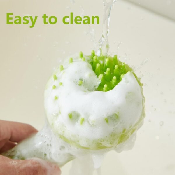 Brosse Bain pour Chien, Brosse de Lavage pour Chat, Brush Lavage Chien en Silicone, Brush à Shampoing avec Distributeur de Savon pour Animaux (B) – Image 4