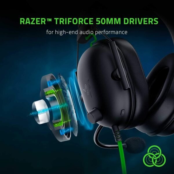 Razer BlackShark V2 X Casque de jeu : son surround 7.1 – Pilotes de 50 mm – Coussin en mousse à mémoire de forme – PC, PS4, PS5, Nintendo Switch, Xbox One, Xbox Series X et S, mobile – Prise audio 3,5 – Image 2