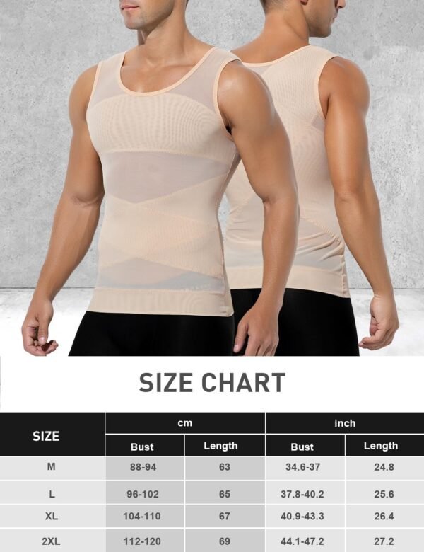 Casey Kevin Débardeur de Compression Homme Maillot de Corps Ventre Plat Homme sans Manche Gainant Minceur sous-vêtements Musculation Sport Top Body Shaper – Image 6
