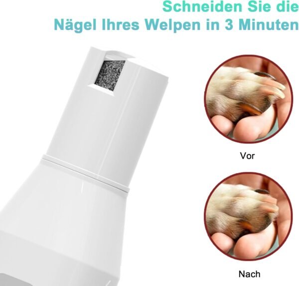 Tondeuse professionnelle silencieuse pour chiens et chats : tondeuse électrique 4 en 1 pour chien avec écran LED pour le corps, les pattes, les yeux, les oreilles et le visage. – Image 4