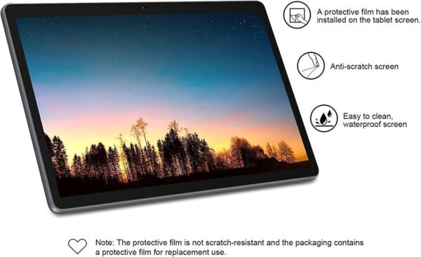SUAAT 2025 Tablette Android 10 Pouces 4GB RAM + 64GB ROM avec Quad Core | Batterie 8000mAh | Dual Camera 5+8MP | WiFi 5G | Bluetooth | OTG | MicroSD 4-256 GB, avec étui - Gris – Image 5