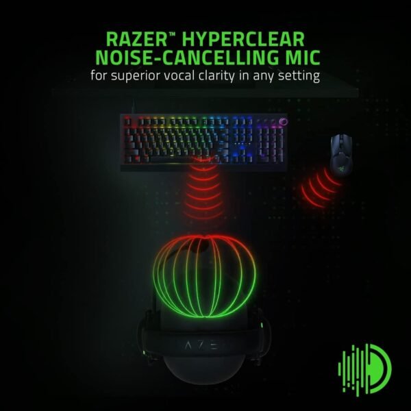 Razer BlackShark V2 X Casque de jeu : son surround 7.1 – Pilotes de 50 mm – Coussin en mousse à mémoire de forme – PC, PS4, PS5, Nintendo Switch, Xbox One, Xbox Series X et S, mobile – Prise audio 3,5 – Image 3