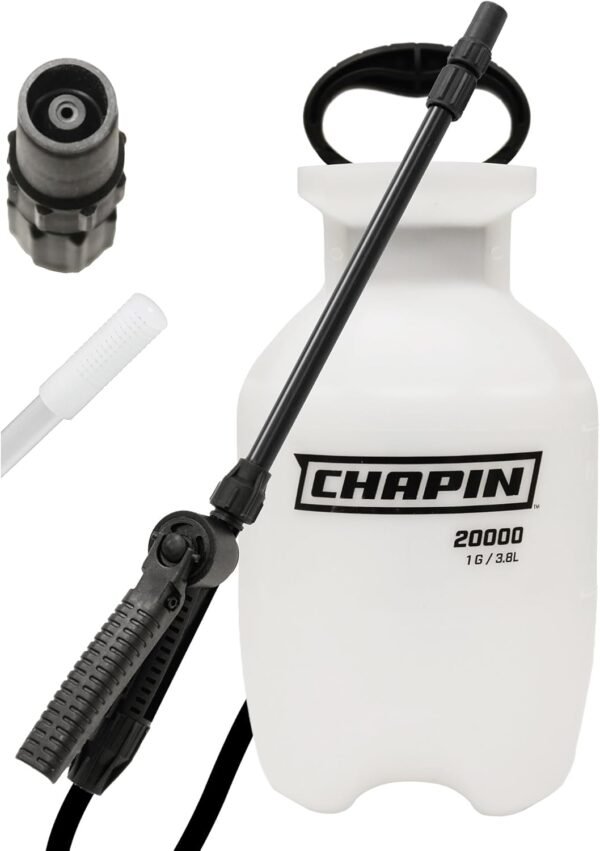 Chapin 20000 Pulvérisateur à Pression fabriqué aux États-Unis pour pelouse et Jardin, en polypropylène, pour pulvérisation de Plantes, arrosage du Jardin, Mauvaises Herbes et parasites, 3,8 l, Blanc
