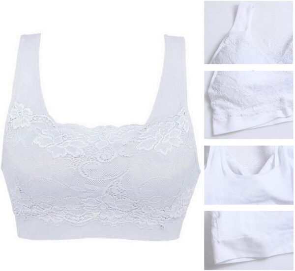 Litthing Brassière Soutien-Gorge sans Armature Dentelle Sexy Respirant Confortable pour l'Entraînement Physique Yoga pour Femme – Image 5