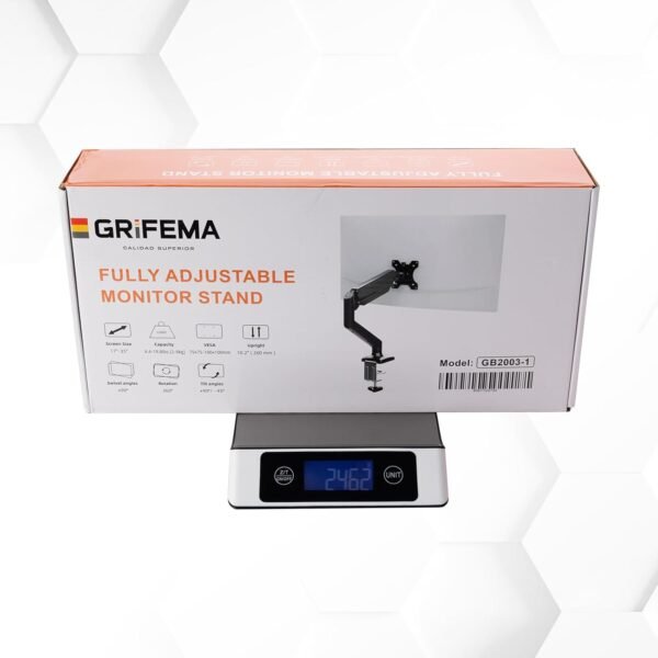 GRIFEMA GB2003-1, Support Ecran PC Moniteur de 13-32 Pouces, Bras Ecran PC VESA 75x75-100x100 MM, Rotation à 360°, Réglable en Hauteur, Charge Maximale de 9 KG, Noir – Image 10