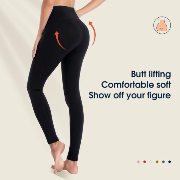 Occffy Legging de Sport Femme Pantalon de Yoga avec Poches Yoga Fitness Gym Jogging Taille Haute Leggings pour Femmes P107 – Image 2
