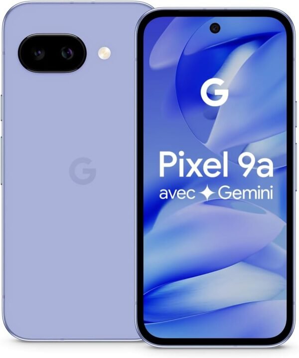 Google Pixel 9a – Smartphone Android débloqué avec Appareil Photo IA, Batterie Longue durée et sécurité Robuste – Iris, 128GB