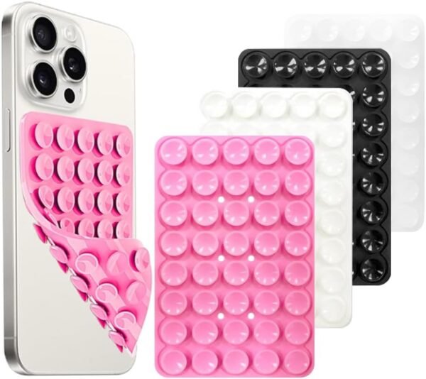 BKEPDY Lot de 4 Silicone Support Telephone Ventouse Support de téléphone antidérapant pour Selfies et vidéos pour Tous Modèles