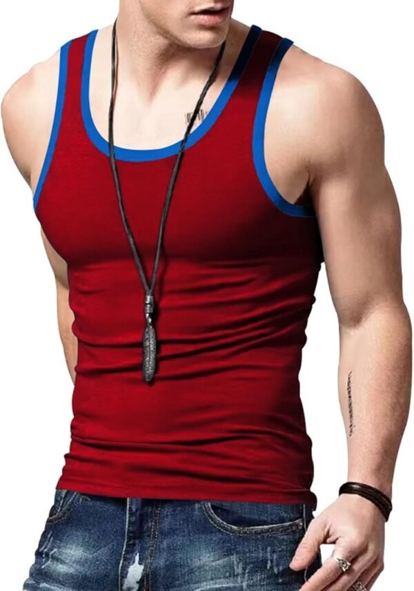 Generisch Vice Débardeur Homme Vêtements Slim Casual Sports Hommes Été Couleur Assortie Maillot de corps Gilet Débardeur Gilet Gilet Gilet Homme – Image 3