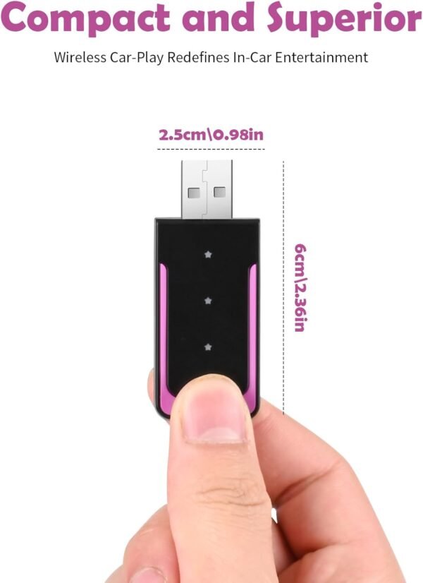 Adaptateur Carplay sans Fil, Euakee Adaptateur sans Fil Automatique Mini Edition, Convertit Le Dongle Car-Play Filaire en Plug pour i et Android, pour Plus de 800 Voitures – Image 7