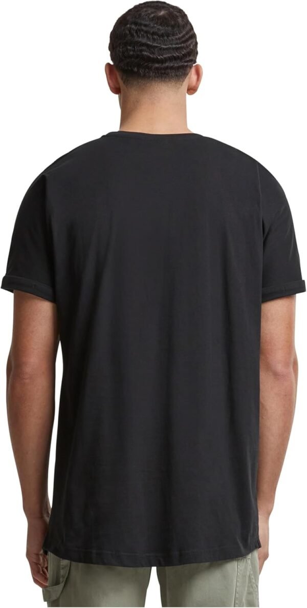 Urban Classics T-Shirt Long Manches Retroussées Homme T-Shirt Manches Courtes Rouge – Image 3