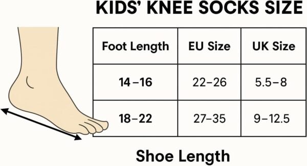 NOQ Enfants fille rayé genou-haut 100 DEN confortable doux chaud flexible chaussettes tout-petits décontracté mignon école uniforme robe sur-mollet une paire Molly – Image 3