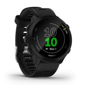 Garmin – Forerunner 55 - Montre GPS multi-activités running avec fonctions d’entrainement Garmin Coach et cardio au poignet – Noire, TU EU