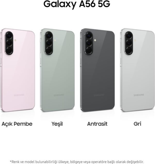 Samsung Galaxy A56 5G, smartphone Android, 256 Go de stockage, 8 Go de RAM, anthracite, mise à niveau du système d'exploitation 6x, grand écran, longue durée de vie de la batterie (garantie Samsung – Image 3