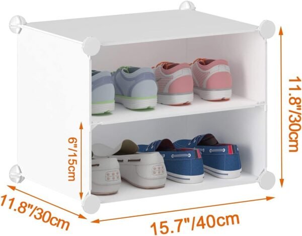HOMIDEC Meuble Chaussure, 7 Niveaux Rangement Chaussure 28 Paires Etagere Chaussure, Armoire a Chaussures avec Porte pour Entrée Salon Chambre – Image 6