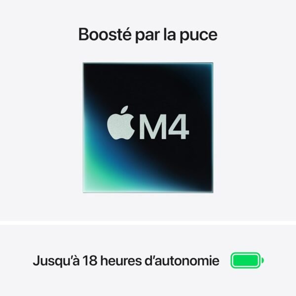 Apple MacBook Air 13 Pouces Ordinateur Portable avec Puce M4 : Conçu pour Apple Intelligence, Écran Liquid Retina de 13,6 Pouces, Mémoire unifiée de 16 Go, Stockage SSD de 256 Go, Touch ID ; Minuit – Image 2
