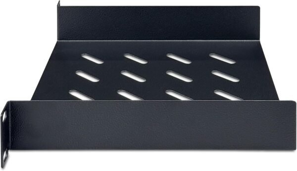 DIGITUS Étagère - 1U - 10 pouces (254 mm) - Pour armoire réseau - 200 mm de profondeur - Tôle d'acier perforée - Noir – Image 4