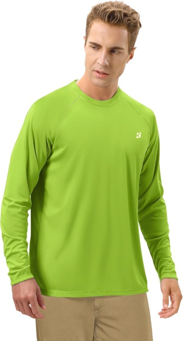 Roadbox Chemise de protection solaire UV UPF 50+ à manches longues pour homme, pour la pêche, la randonnée, la natation, la course à pied – Image 7
