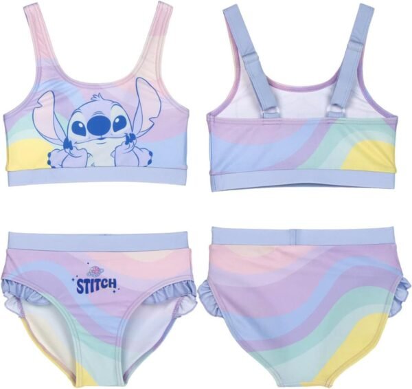 Maillot de Bain Stitch Fille 2 pièces – Ensemble brassière + Culotte – Confort et Fun pour la Plage, la Piscine ou Un Anniversaire Stitch
