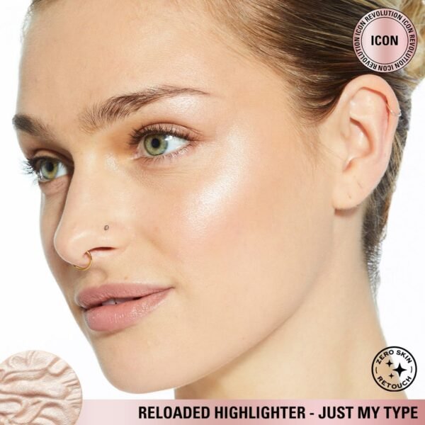 Makeup Revolution, Highlight Reloaded, Illuminateur, Just My Type, 6.5g – Image 4