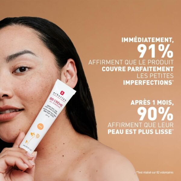 Erborian - BB Crème au Ginseng 5-en-1 - Soin Teinté Perfecteur Effet "Peau de Bébé" - Fond de Teint Couvrant Imperfections - Protection Solaire SPF 20 - Soin Cosmétique Coréen - 15ml – Image 6