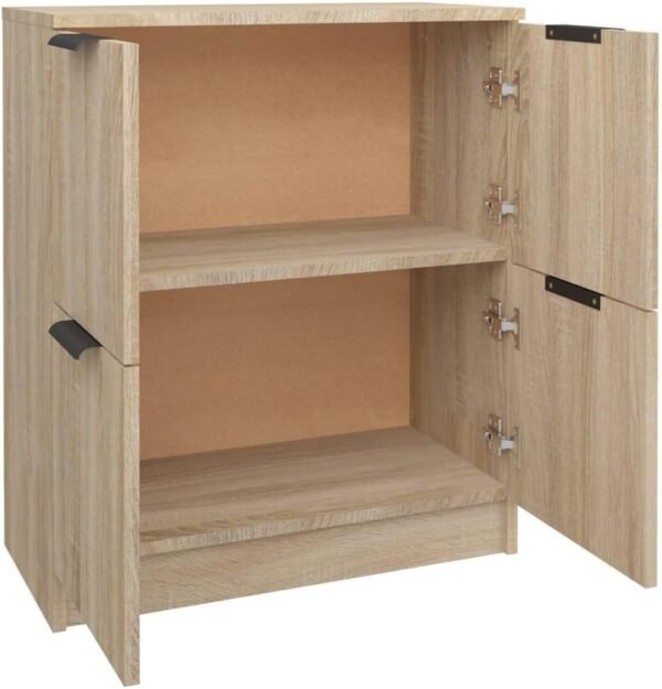 vidaXL Buffet Armoire de Salon Armoire de Rangement Organisateur de Maison Meuble de Rangement Intérieur Chêne Sonoma 60x30x70 cm Bois d'Ingénierie – Image 8