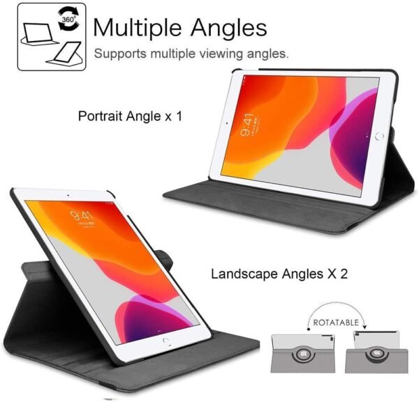 Étui Rotatif pour iPad 9,7" 6ème Génération, 5ème Génération/iPad Air 2/iPad Air – Support Rotatif à 360 Degrés Housse de Protection avec Mise en Veille Automatique (Moon Starry Sky) – Image 4