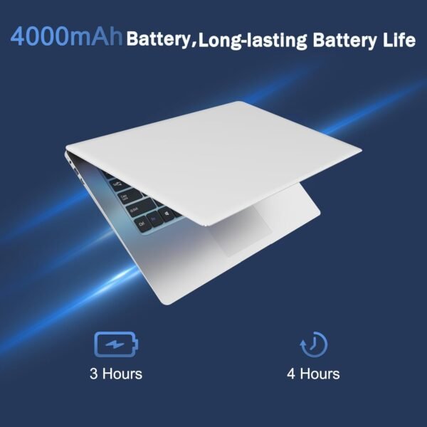Ordinateur Portable 14 Pouces 6 Go RAM, 128 Go SSD Celeron Processeur Dual Core Portable PC 1366*768 IPS Laptop PC Sans Fil WiFi& Bluetooth 4.2 HDMI*1 USB3.0*2 4000mAh Batterie Inclus Membrane Clavier – Image 5
