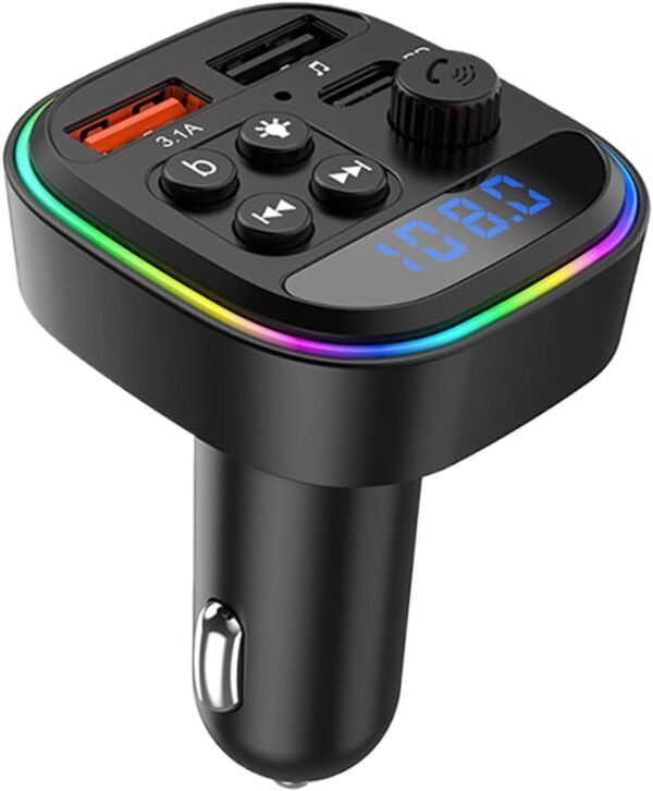 Émetteur FM Voiture | Adaptateur Radio Auto avec Lecteur Musique,Adaptateur Radio USB pour Camion, Camping-Car et Lecteur Audio MP3