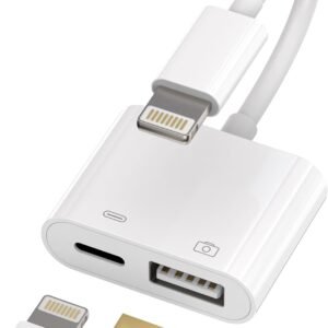 Adaptateur USB vers Lightning(2en1)chargeur Cable Iphone Jack USB A Camera Flash Disque OTG 3.0 Charger Prise Certifié Apple MFI pour 14 13 12 11 Pro Max 7 8 Plus X Se Xs Xr Ipad Air Stick Accessoires