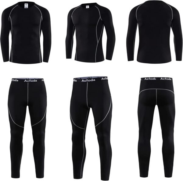 Homme Ensemble de sous Vetements Thermiques de Compression sous-Vêtement Thermique S-XXL – Image 7