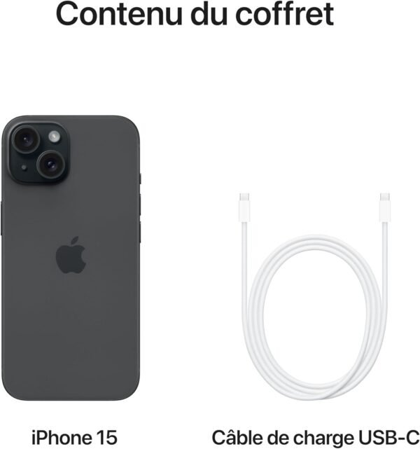 Apple iPhone 15 (128 Go) - Noir – Image 6