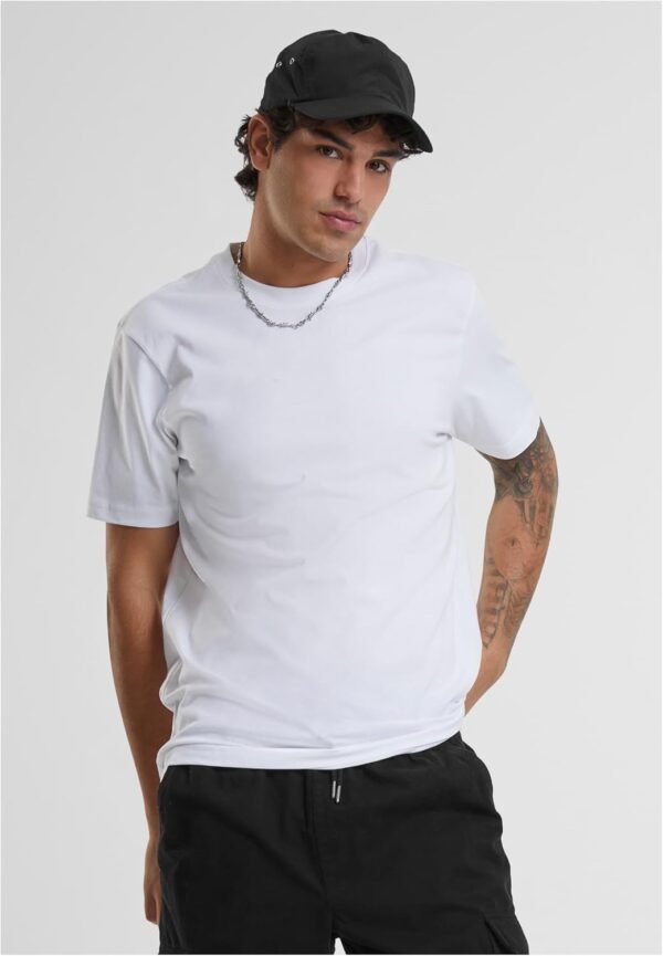 Urban Classics T-Shirt Basique Homme T-Shirt Manches Courtes Noir Regular/Coupe Standard – Image 7