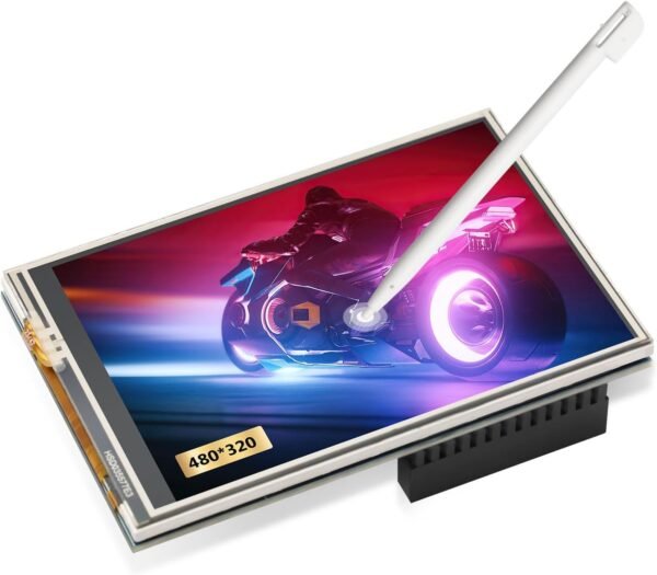 APKLVSR Écran tactile TFT LCD 3,5" 480 x 320 avec stylet pour RPi 5 4B, 3B+, 3B, 2B+, B