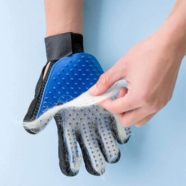 tubc Silicone Pet Dog Cosmétique Gants Chat Brosse Peigne Épilation Gants Bain De Chien Chat Nettoyage Fournitures pour Animaux De Compagnie Peigne pour Chien Droite Lightblue – Image 5
