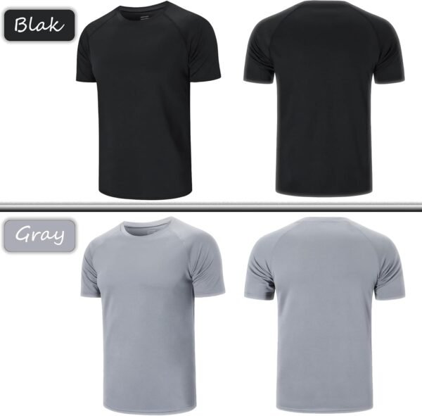 Cimic 3 ou 5 Pack Tee Shirt Sport Homme T-Shirt à Manches Courtes Fitness Séchage Rapide Respirant Running Gym Baselayer Haut – Image 3
