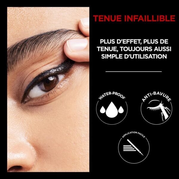 L'Oréal Paris - Eyeliner Feutre Précision - Pointe Ultra Fine - Résistant à l'Eau & Sans Transfert - Infaillible Grip Precision Felt Liner - Teinte : Noir - 6,3 g – Image 3