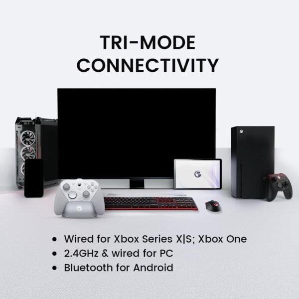 GameSir G7 Pro Manette 1000Hz avec Station de Recharge : Xbox Series X|S, Xbox One, Win 10/11 & Android - Joysticks TMR, Triggers Réglables & 4 Boutons Programmables - Méca Blanc – Image 2