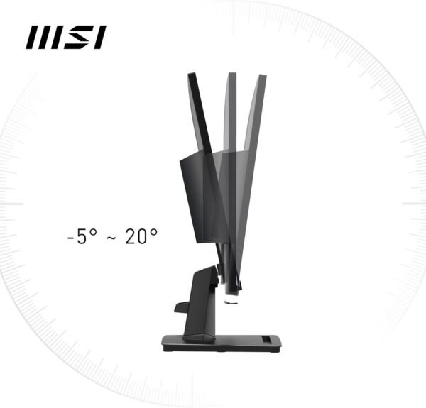 MSI Pro MP275 écran bureautique 27" Full HD - Dalle IPS 1920 x 1080, 100 Hz, écran respectueux des Yeux, Haut-parleurs intégrés, inclinable - HDMI 1.4b, D-Sub (VGA) – Image 6