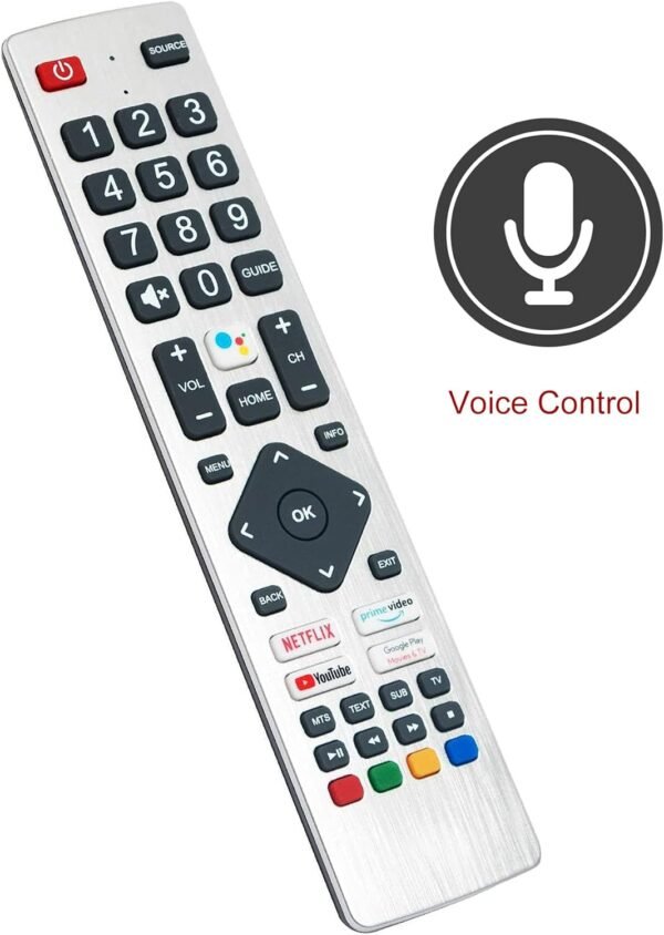AULCMEET Télécommande vocale de rechange SHWRMC0133 pour TV Android Sharp 4K UHD 70DN6EA 70CL6EA 42CL6EA 70CL5EA 42CL5EA 65DN3EA 50DN3EA 65DN2EA 50DN2EA 65DL6EA 50DL6EA 65DL4EA 50DL4EA 65DL3EA 50DL3EA – Image 2