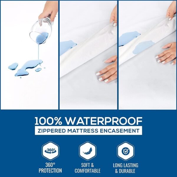 Utopia Bedding Housse de Matelas avec Fermeture Éclair, Anti-punaises de lit – Image 3