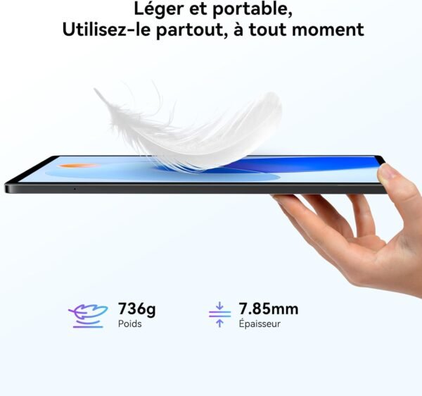 Blackview Mega8 Tablette 13 Pouces Android 15, 90Hz 2K Tablette Tactile, 2.2GHz Octa-Core T620 Tablettes Gaming, 12Go RAM + 256Go ROM/2To TF, 4G LTE SIM, 11000mAh/50MP + 13MP/Gemini AI2.0/Widevine L1 – Image 7