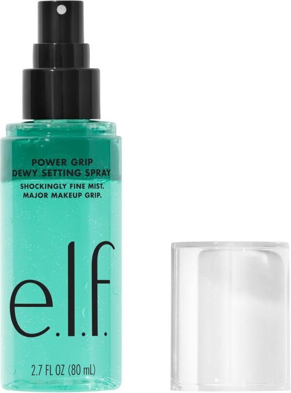 e.l.f. Spray Power Grip Dewy Setting - Formule ultra fine et longue durée - Fixe le maquillage pour une finition hydratée et profonde, végétalien et sans cruauté envers les animaux