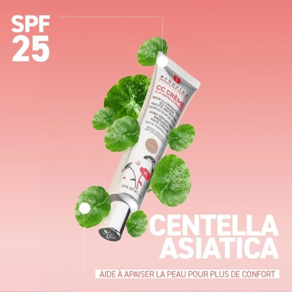 Erborian - CC Crème à la Centella Asiatica - Maquillage et Soin Illuminateur de Teint Haute Définition pour Visage - Protection Solaire SPF 25 - Soin Cosmétique Coréen - Doré 15 ml – Image 7