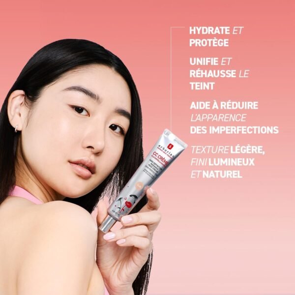 Erborian - CC Crème à la Centella Asiatica - Maquillage et Soin Illuminateur de Teint Haute Définition pour Visage - Protection Solaire SPF 25 - Soin Cosmétique Coréen - Doré 15 ml – Image 4