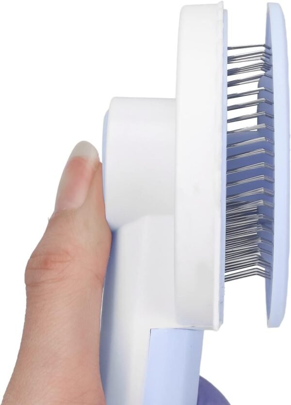 Marooma Brosse Ronde Professionnelle pour Chat avec Fonction de Massage à Aiguille épaisse, Routine de Toilettage pour Animaux de Compagnie, Brosse de Toilettage pour Chats et Chiens, Garde(Bleu) – Image 4